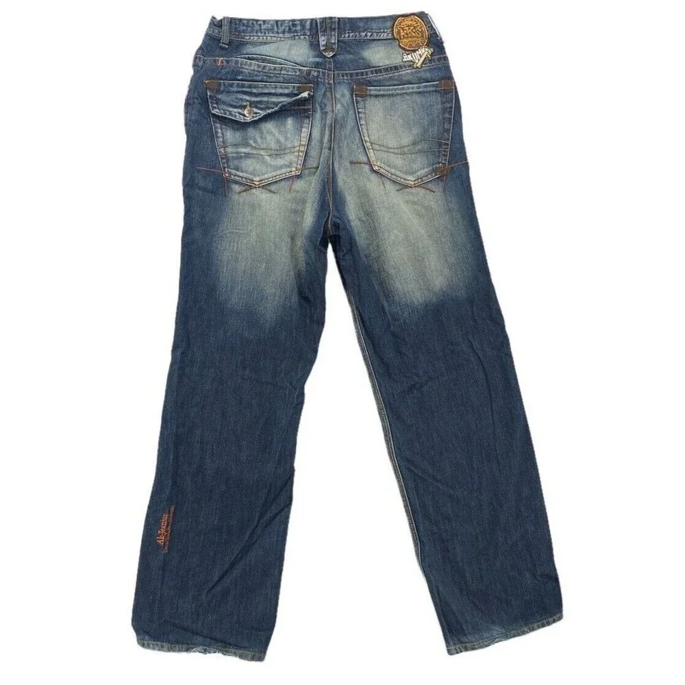 AKADEMIKS Jeans Men's Size 34x31 Blue Cotton Streetwear Denim Pants
